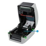 Desktop label printer CAB Mach 2 open
